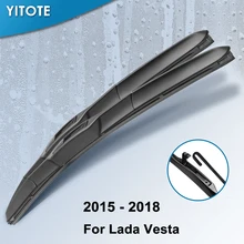 YITOTE ветрового стекла Гибридный стеклоочистителей для Lada Vesta Fit крюк руки