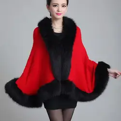 2016 осень-зима длинный кардиган Для женщин новые высококачественные шерстяные трикотажные пальто мода имитация норки шаль из