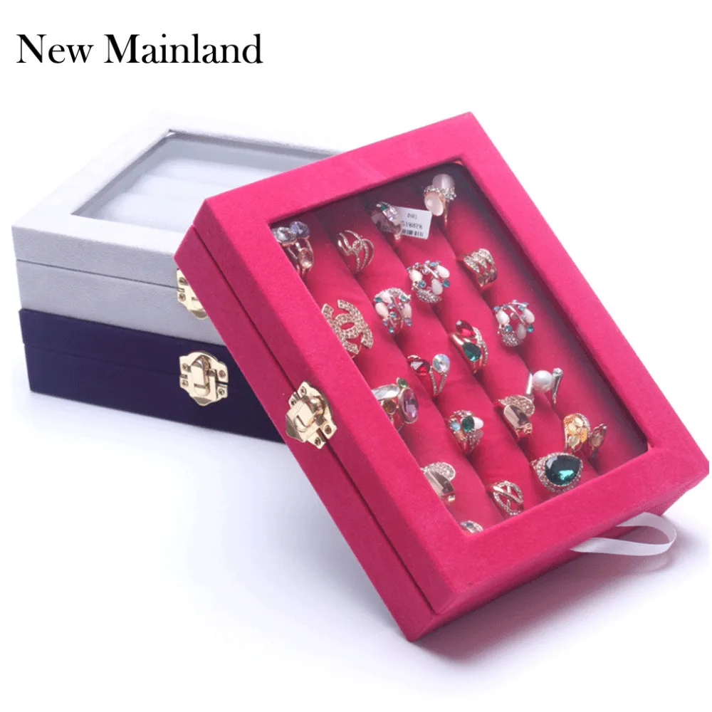 New Fashion Jewelry Display Casket / Jewelry Organizer Earrings Ring Box /Case for Jewlery Gift Box Jewelry Box Free Shipping
