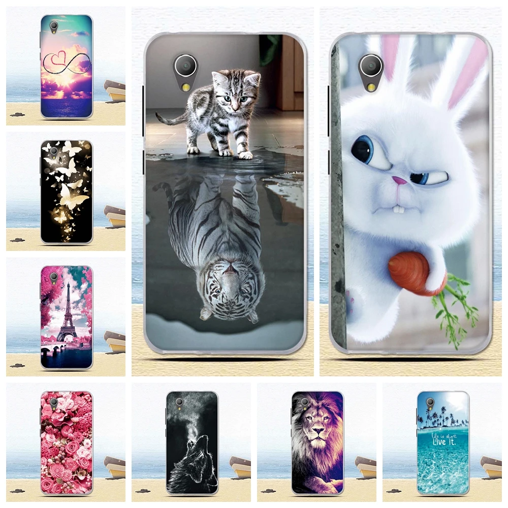 

Phone Case For Alcatel 5033D Case Soft Silicone Cute Cartoon Animal Cat Mobile Cover Case For Alcatel 1 5033D 5033A 5033Y 5"
