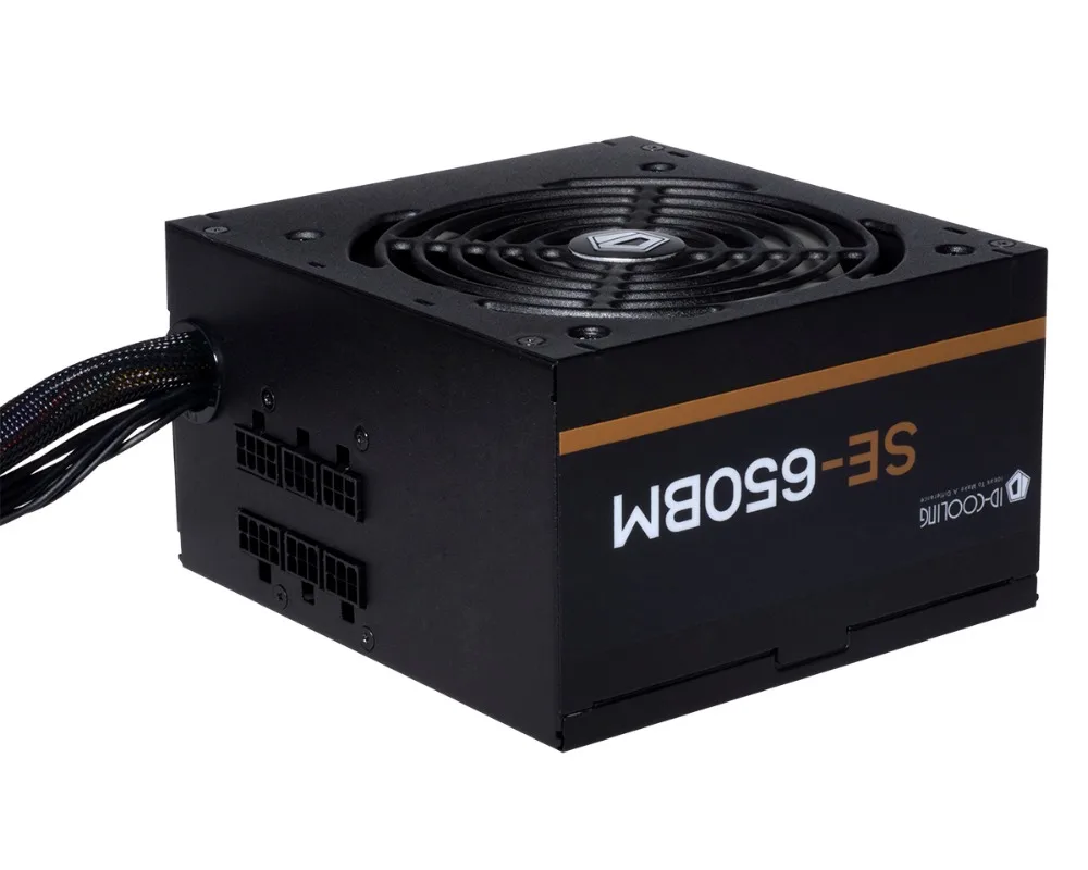 ID-COOLING SE-650BM 80 Plus Bronze, полумодульная конструкция, 650 Вт реальная мощность, настольный компьютер, ПК, источник питания