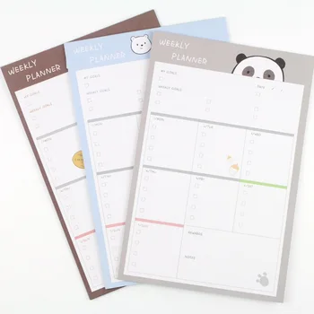 

1pcs 46655 Qing Wei Fang Stationery Wholesale TR-AB19871 Three Bear Week Plan Sticky Note