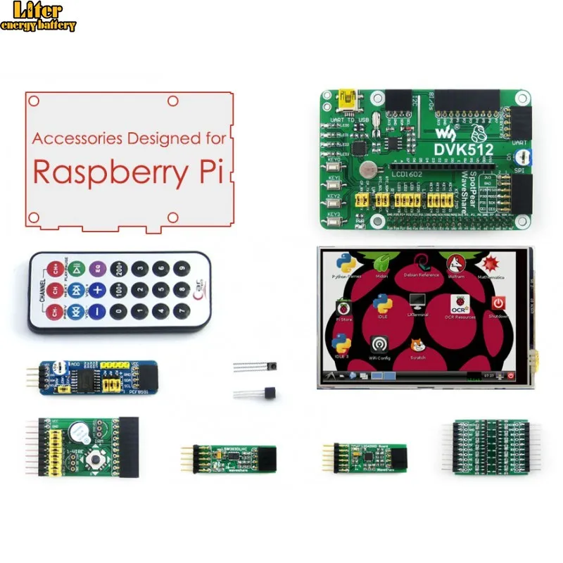 

Raspberry Pi Accessories 3.5'' Raspberry-pi LCD Screen + Raspberry-pi Expansion Board + Modules Development Kit for All pis