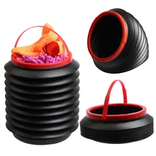 Авто мусорное ведро Автомобильная складная корзина барабанная корзина мусорное ведро 4л многофункциональное выдвижное ведро автомобильные аксессуары