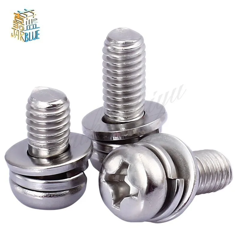 

50PCS Round Three Combinations OScrews / Combination Screw / combination M5*8/10/12......25mm