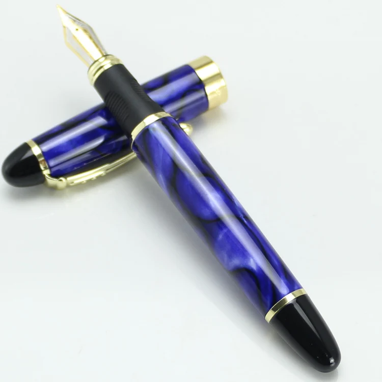 JINHAO X450 авторучка 18KGP 0 7 мм перо с широким основанием Исполнительный синий