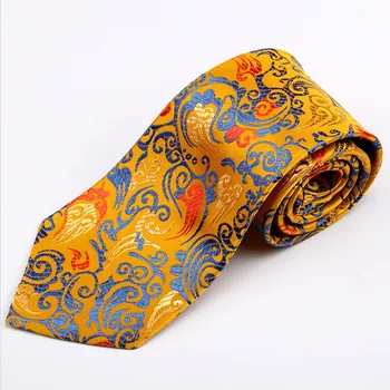 

Auspicious Gift China Yunjin Tie Chinese Style Men Office Business Necktie Casual Tie For Wedding Traditional Craft Dragon Tie
