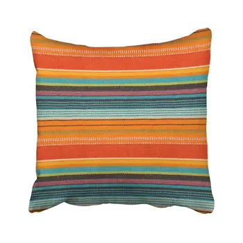 

Pillow Cover Yellow Hispanic Detail Mexican Color Pattern Continuous Replicate Blue Guatemala Indian PillowCase Cover Two Sided