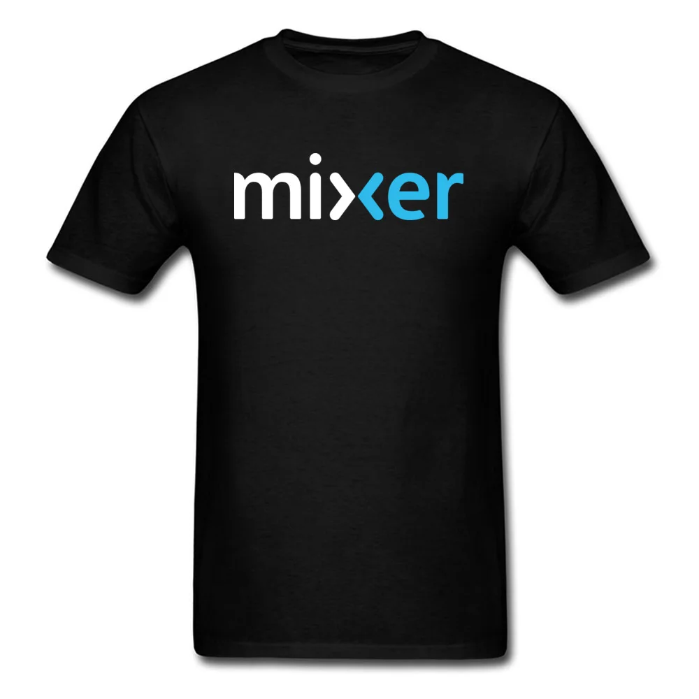 Mixer Logo Man 2018 New Design Tees Round Neck ostern Day 100% Cotton Top T-shirts 3D Printed Short Sleeve Top T-shirts Mixer Logo  black