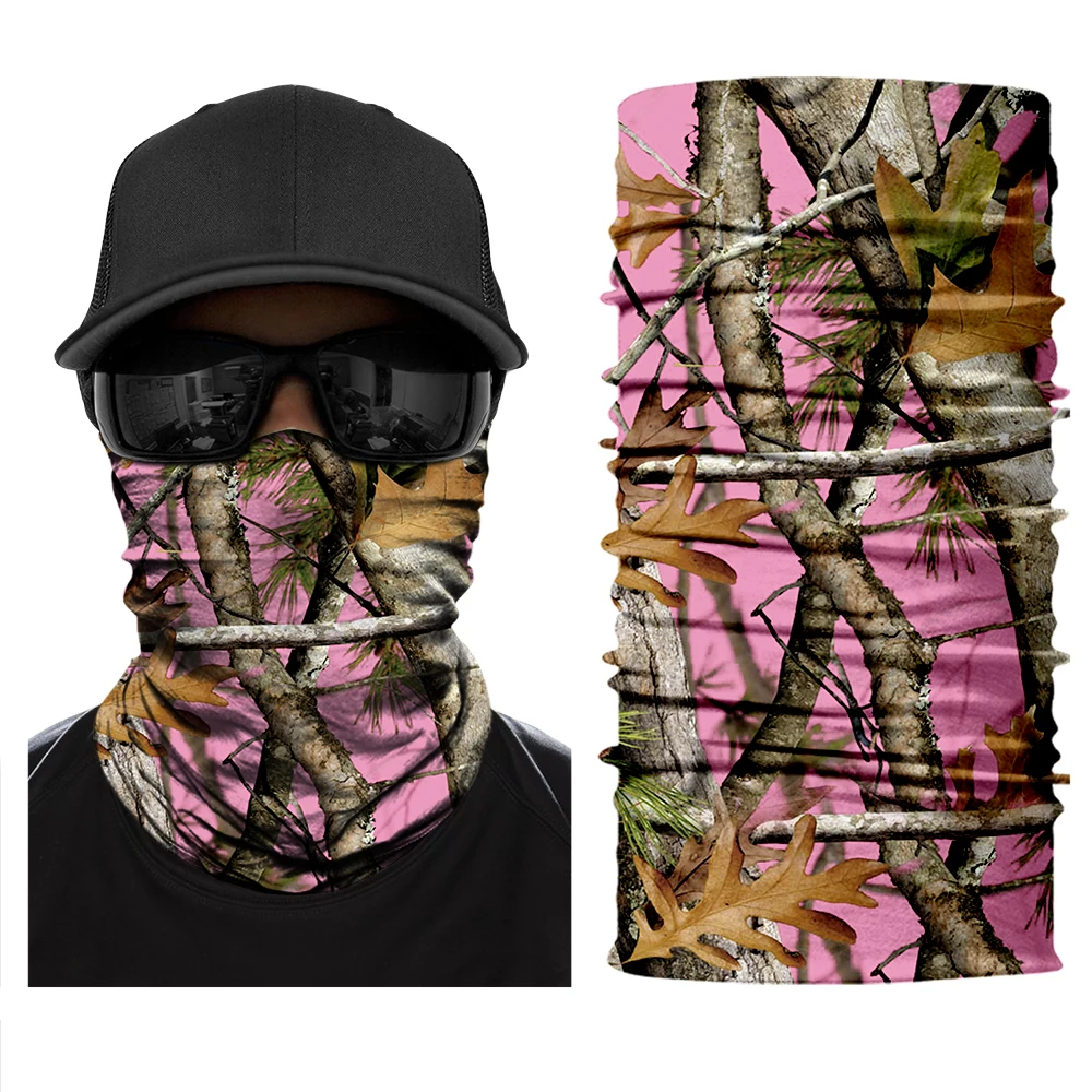 

Pink Realtre Camouflage Bandana Balaclava Windproof Mask Ski Caps Hunting Fishing Outdoor Military Breathing Motorcycle Cycling