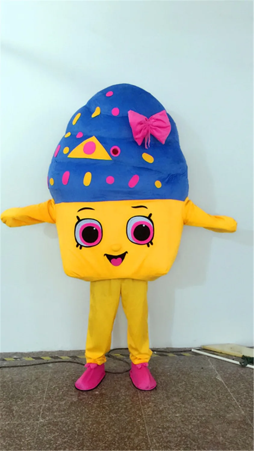 Cupcake Mascot Costume Cartoon Character Birthday Party Halloween Fancy Cosplay Dress Adult Size Outfit | Тематическая одежда и