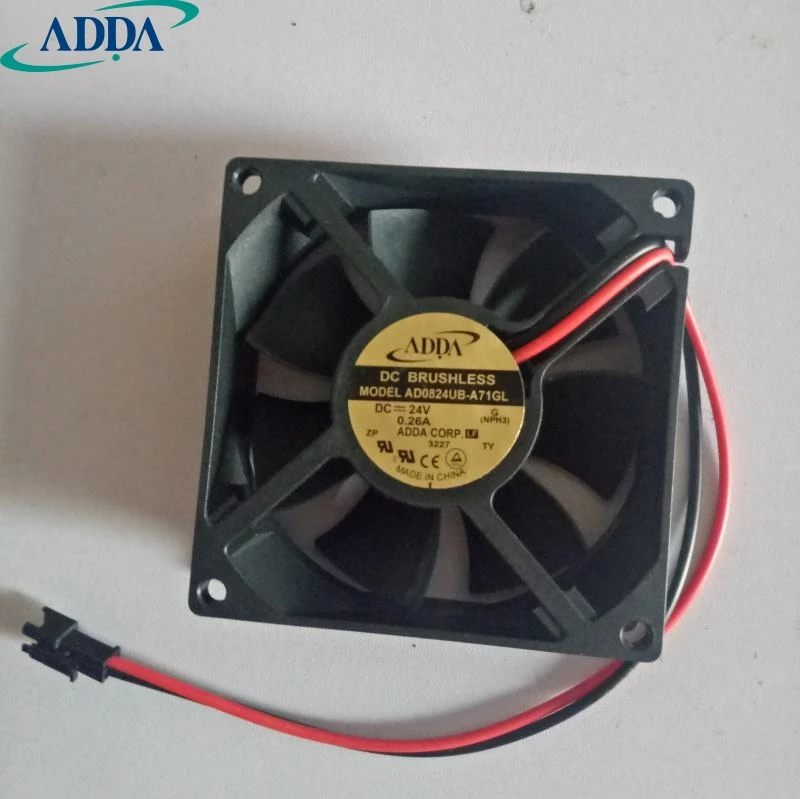 2pcs AD0824UB-A71GL 80x80x25mm  DC 24V 0.26A 2Wire axial server inverter Cooling Fans
