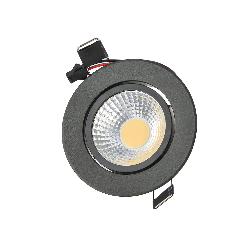 Черный Диммируемый COB светодиодный светильник s 3 Вт 6 Вт 9 Вт встраиваемый потолочный светодиодный светильник теплый белый светодиодный светильник для спальни столовой