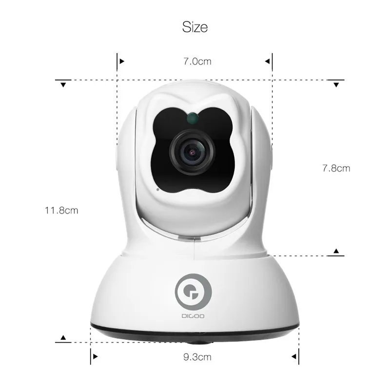 DIGOO DG-BM01, 720 P, домашняя ip-камера безопасности, аудио Беспроводная мини-камера, ночное видение, CCTV, WiFi камера, детский монитор, умная сигнализация