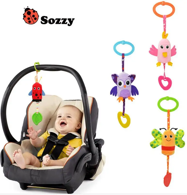 

sozzy Baby Rattles 4 styles Soft Plush sky Animal hanging Campanula Toy Ring Bell Crib Doll for infant child gift 40% off