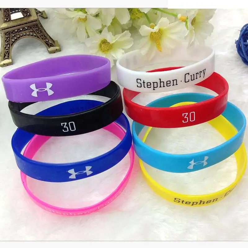100pcs/lot Low Price Mixed Colors Silicone Rubber Wristband Basketball