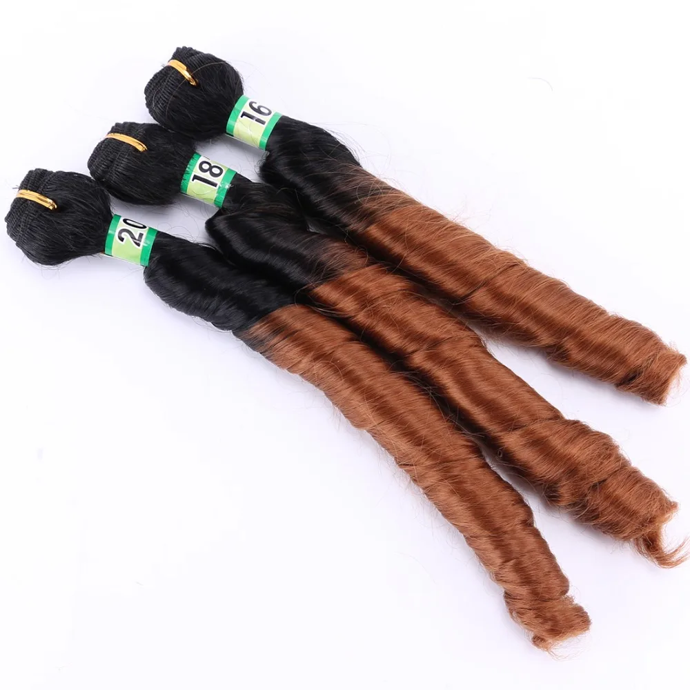 16-20 polegada Alta temperatura Duplo trama do cabelo Encaracolado weave