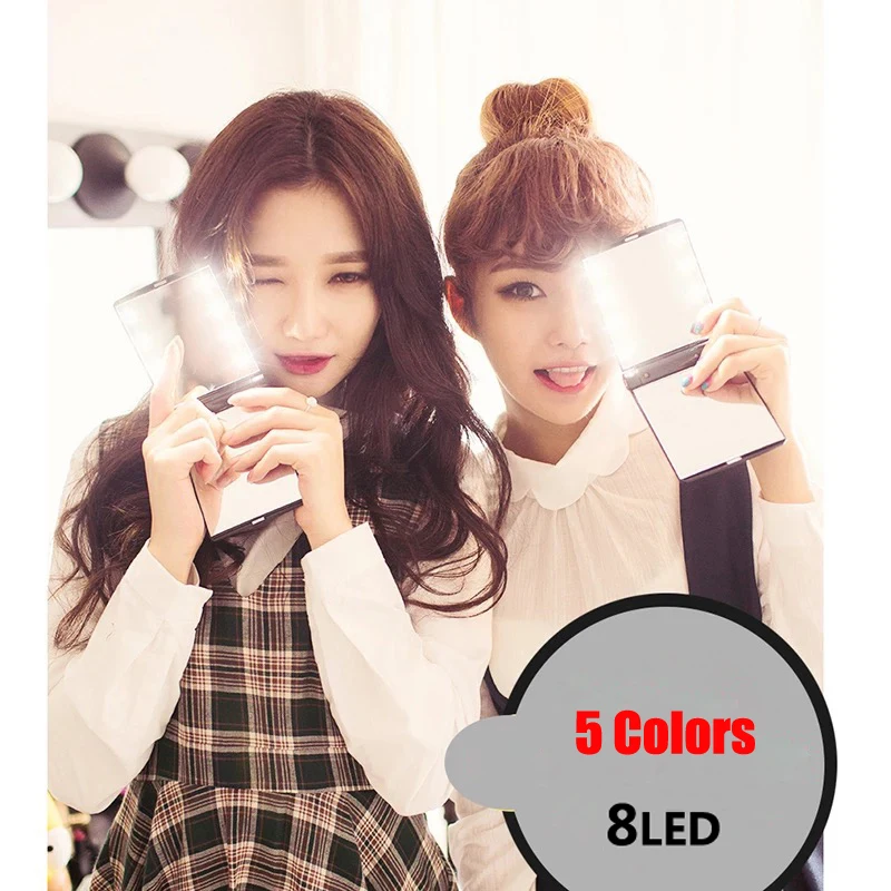 Folding Make Up Mirrors with LED Lights