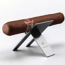 COHIBA Пепельница держатель из нержавеющей стали держатель для сигар Портативный штатив Cuba аксессуары для сигар с коробкой