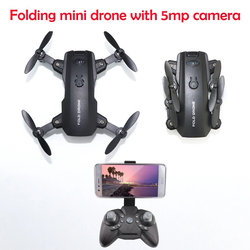 Мини-Дрон складной Квадрокоптер с камерой 5 МП Wi-Fi FPV 1080p удержание высоты | Игрушки