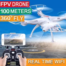 С 5 шт. батареи Лидер продаж SYMA X5SW FPV-системы Drone с Камера X5C X5SW-1 HD 2.0MP WI-FI Радиоуправляемый Дрон 2.4 г 6 оси Дрон X5C