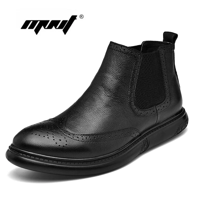 

Plus Size Breathable Men Boots Casual Autumn And Winter Shoes Outdoor Comfort Ankle Boots Non-Slip Plush Snow Boots Dropshipping