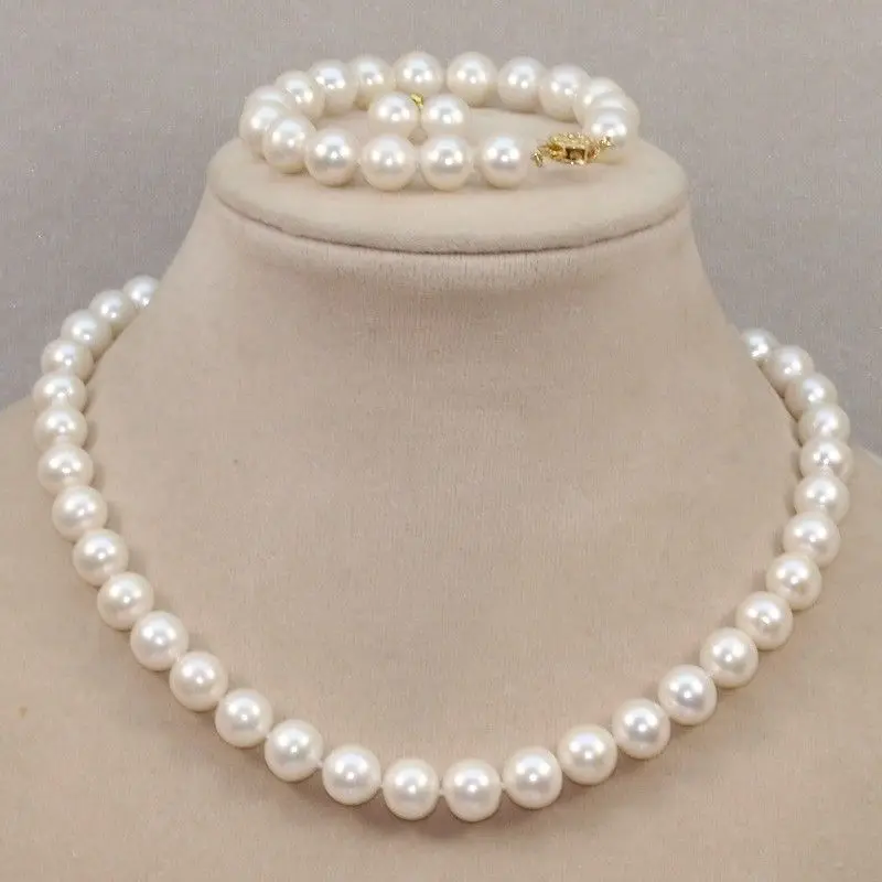 

stunning big 10-11mm baroque gold freshwater cultured pearl necklace h1933