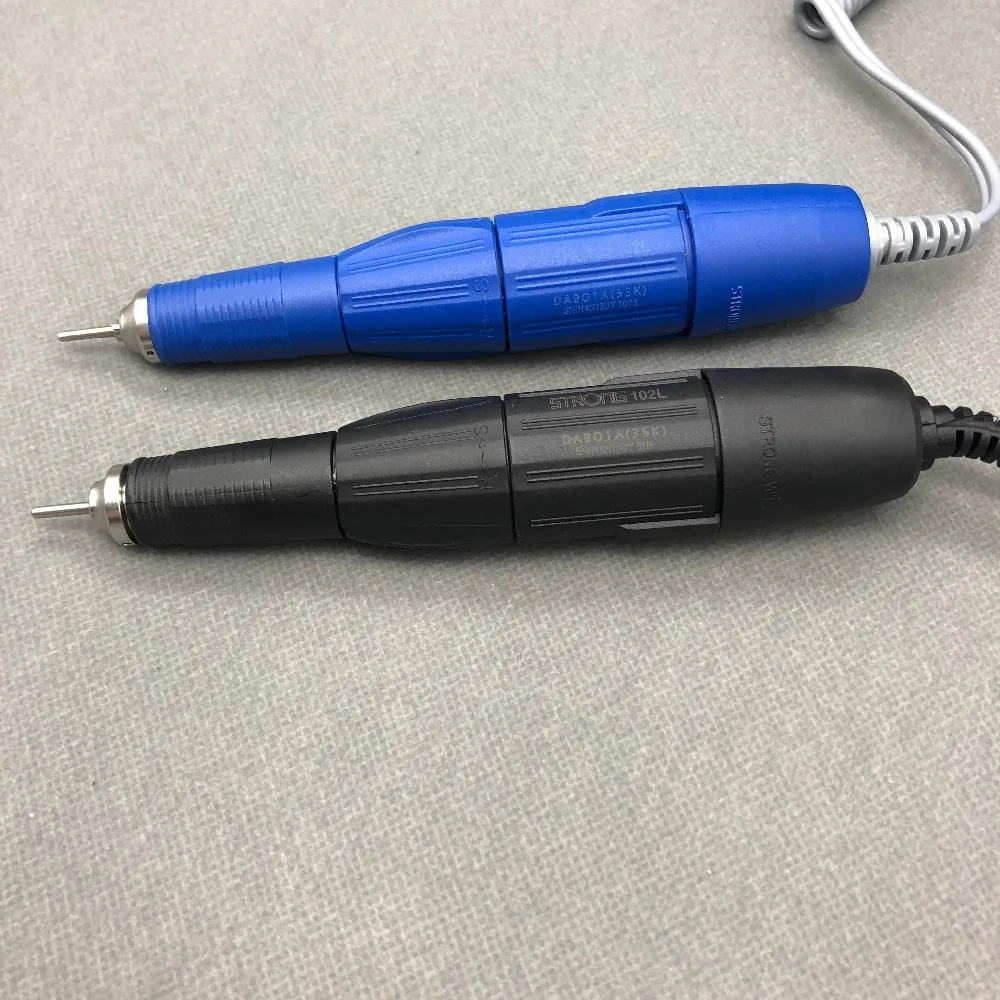 

2017 New Arrival Strong 210 102L blue handle Nail Drills Machine Manicure Pedicure Electric File Bits Nails Art Equipment