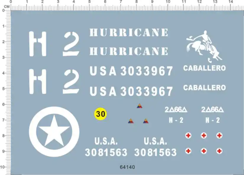 

Super Detail Up 1/16 Scale WWII Sherman M4A3 Tank Model Kit Water Slide Decal