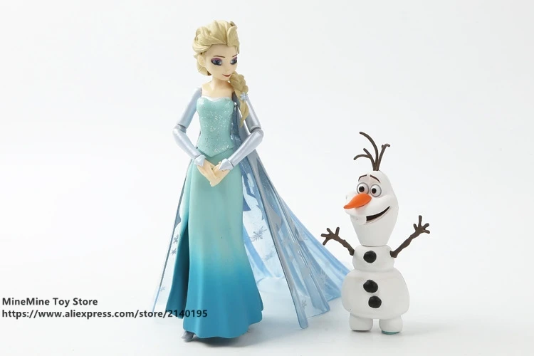 ZXZ Frozen Elsaprincess 2pcs/set 6.5-13cm Action Figure Posture Anime Decoration Collection Figurine Toy model for children