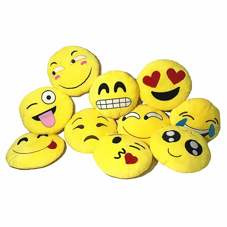 30cm Emoji Pillow Smiley Emotion Round Throw Pillow Stuffed Plush Soft
