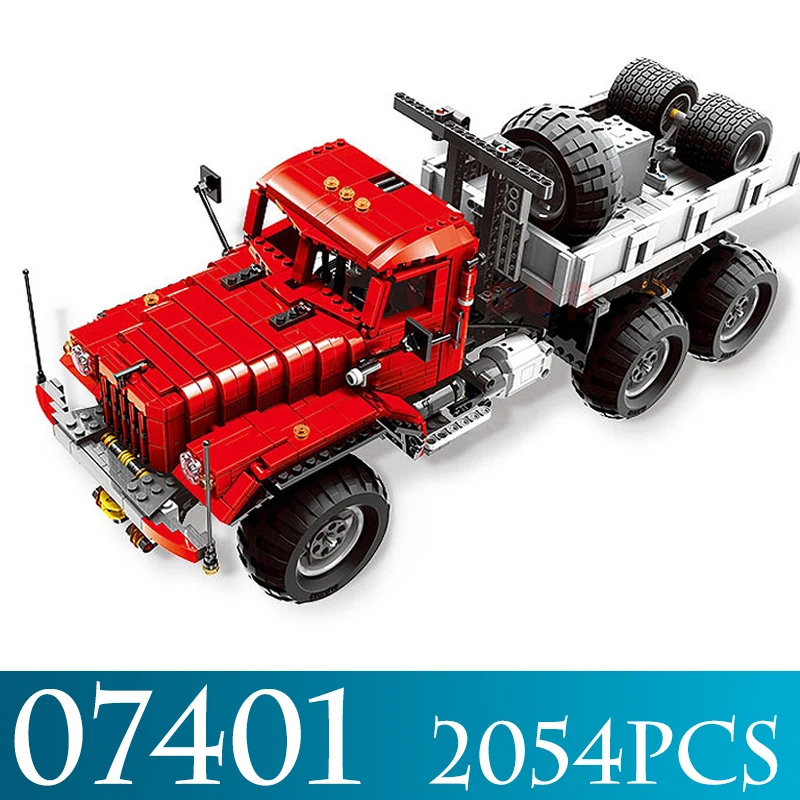 

Technic Series 07401 2054Pcs MOC The Big Rigs T14 Set Building Blocks Bricks Toys Compatible LegoINGLYs Transport Truck Model