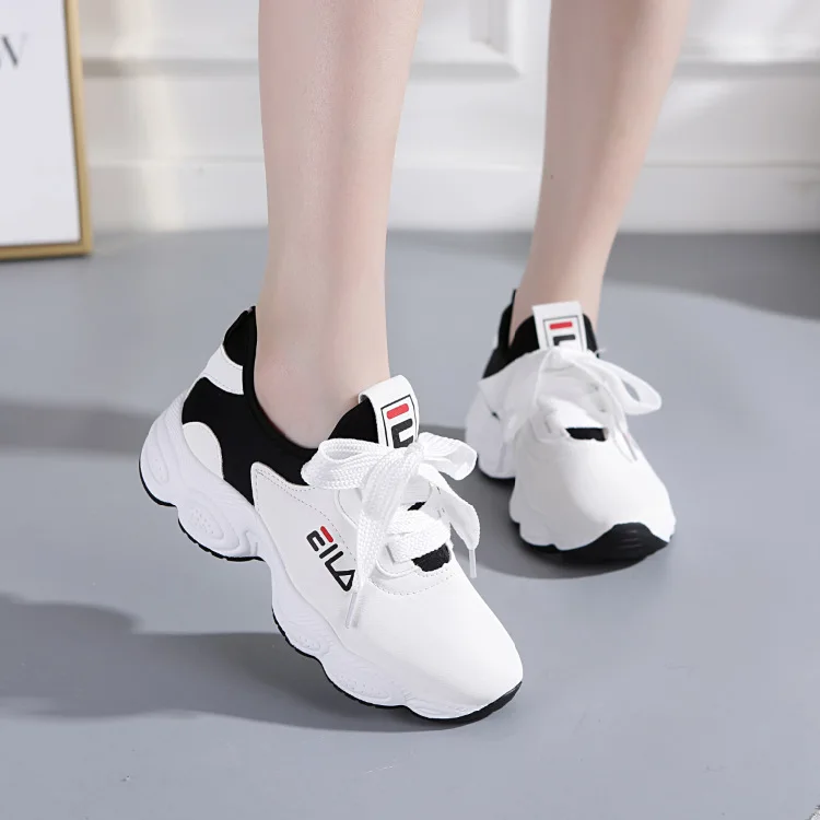 

New Breathable Women Casual Shoes Black White Vulcanize Female Fashion Sneakers Lace Up Soft Flat Girls Shoes zapatos mujer