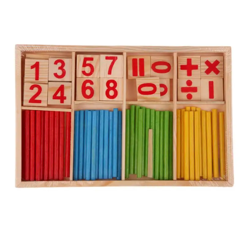 

Wooden Numbers Mathematics Early Learning Counting Educational Toy