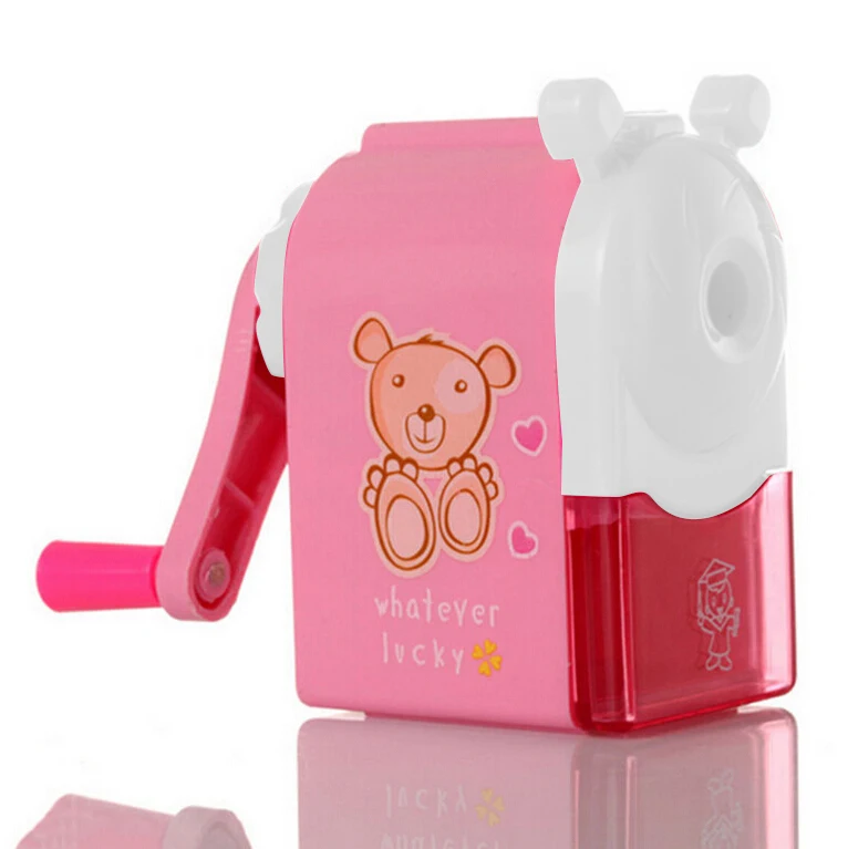 Kawaii Hand Mechanical Pencil Sharpeners Cartoon Print Windmill Pencils Sharpener For Kids School Supplies Promotional Gift New