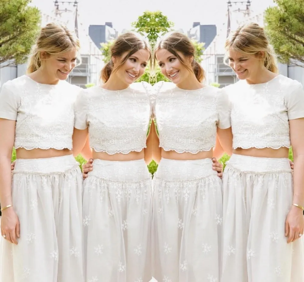 two piece bridesmaid dress