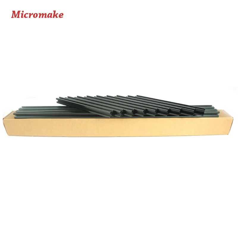 Micromake 3d принтеры запчасти V slot Rail алюминиевый профиль экструзии 2020 12 шт./лот Cutted