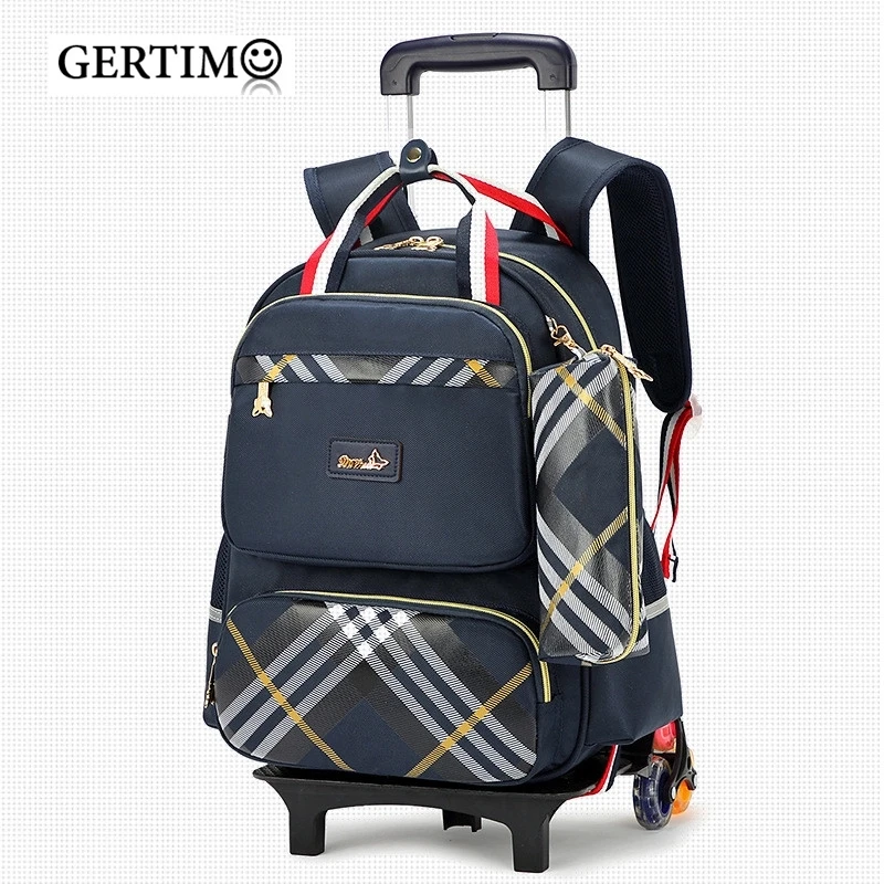 

Kids Rolling detachable Schoolbags Waterproof Trolley backpack Boys Girls Children School Bag with Wheels Travel Luggage Bags