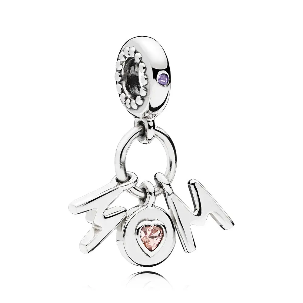 

Real 925 Sterling Silver Pendant Perfect Mom Dangle Charm Fit Original Women Pandora Bead Bangle Bracelet DIY Jewelry