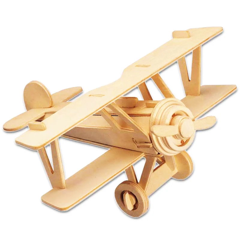 A font b Toys b font For Children 3d Puzzle Diy Wooden Puzzle Neubert Aircraft A