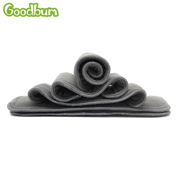 

Goodbum 5pcs Quality Baby Nappies Bamboo Charcoal Liner 2+2 Layers Bamboo Charcoal Nappy Diaper Insert For Baby Cloth Diaper
