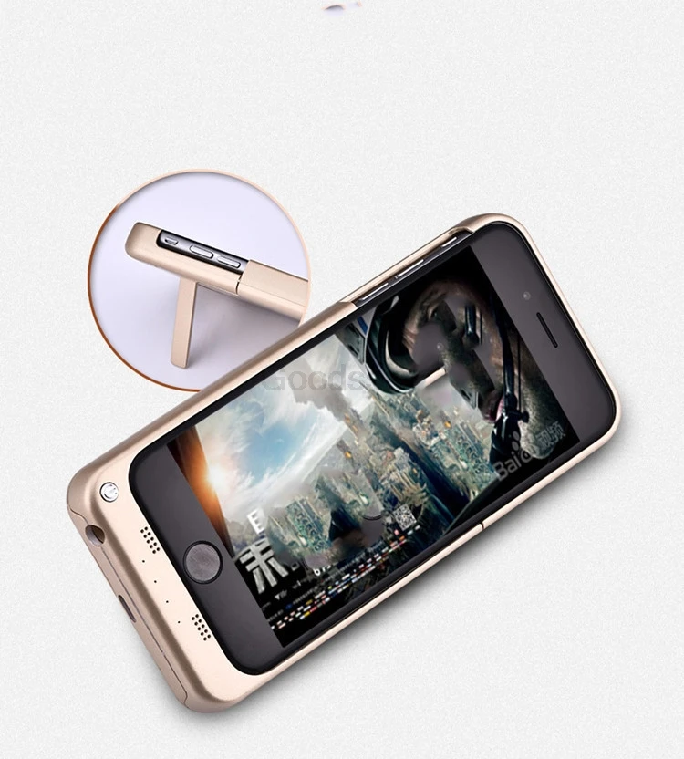 Чехол для зарядки аккумулятора 5000 мАч для iPhone 6, 6S Plus, 6G, внешний аккумулятор, чехол для зарядки s, зарядное устройство, задняя крышка с держателем