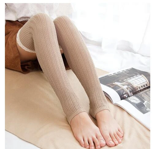 10pairs/lot Preppy Style Female Winter Leg Warmer Patchwork Lace