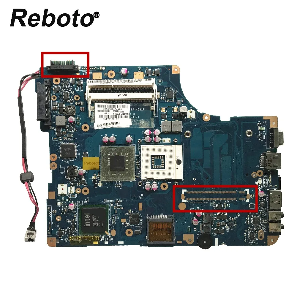 Высококачественная материнская плата для ноутбука Toshiba L500 L550 L555 K000092150 KSWAA LA-4982P DDR3 MB протестированная Быстрая