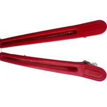 Профессиональный 3 шт Цвет Красный для профессиональных салонов-парикмахерских инструментов клюв утки парикмахерские зажимы для волос