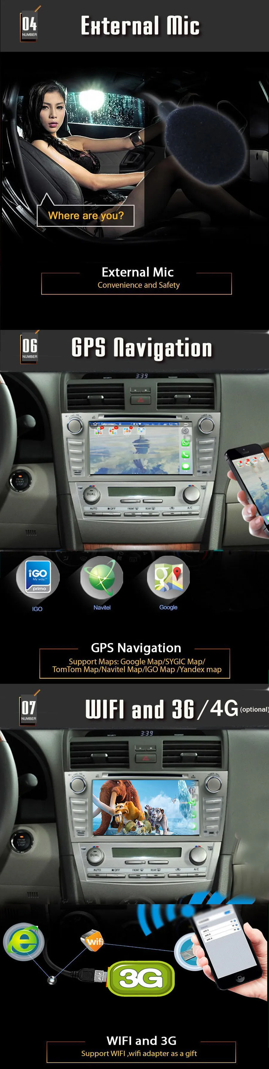 Best Android 7.1 car DVD player for Camry 2006 2007 2008 2009 2011 Car DVD Player GPS Navigation Radio Central Multimedia 2 Best Android 7.1 car DVD player for Camry 2006 2007 2008 2009 2011 Car DVD Player GPS Navigation Radio Central Multimedia 2