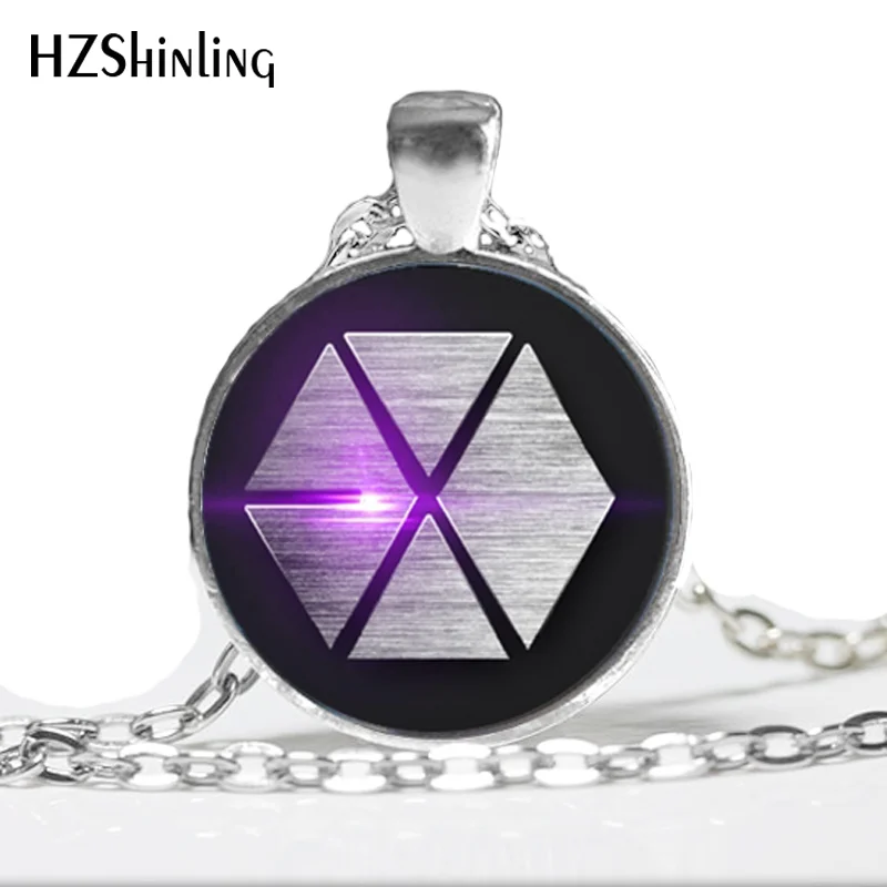 

NS-00447 New Fashion Star EXO Pendant Necklace EXO Jewelry Gifts For Fans Glass Photo Pendant Necklace HZ1