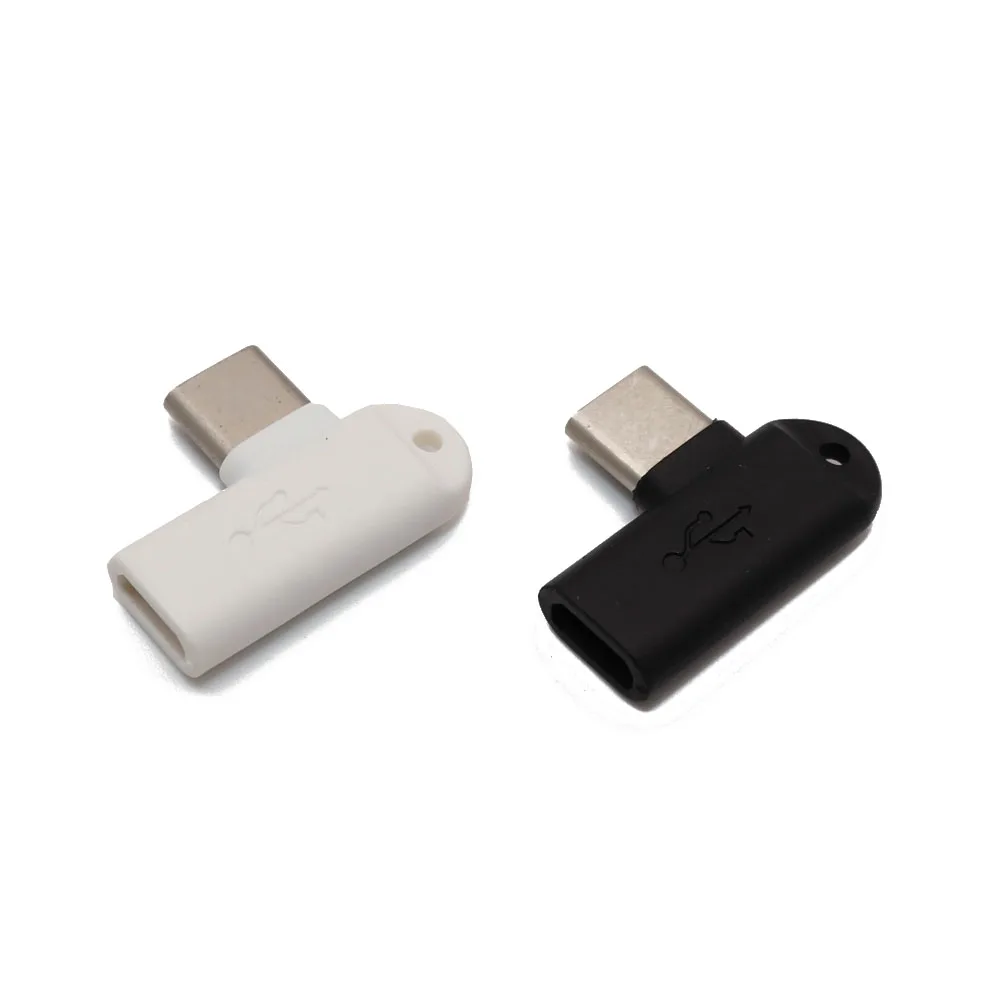 90 градусов Тип C папа микро USB Женский Синхронизация данных зарядный конвертер