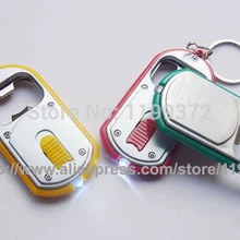 Быстрая DHL 1000 шт 2 в 1 открывалка для бутылок пива светодиодный светильник брелок с упаковкой