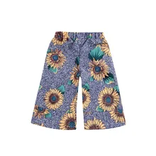 Милые штаны для маленьких девочек милые штаны с цветочным рисунком брюки для маленьких девочек